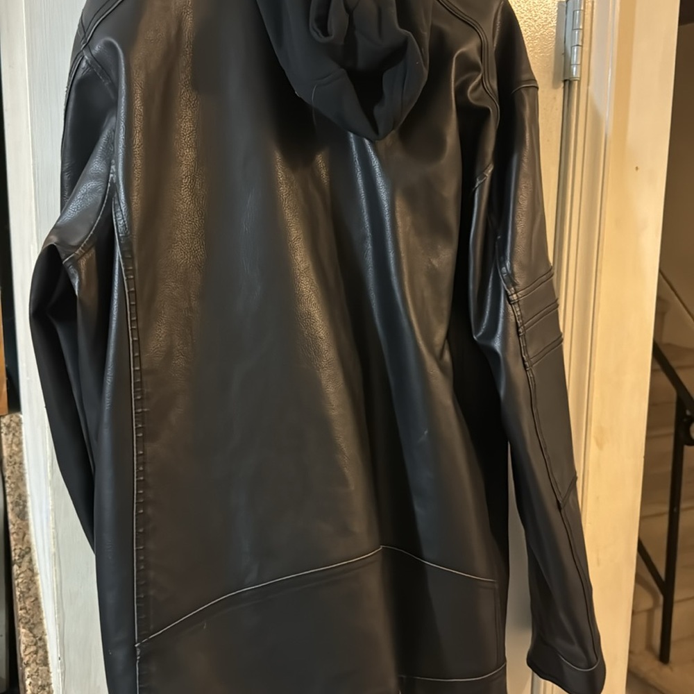 Heavy winter Faux Leather Jacket size xxl - Picture 4 of 4